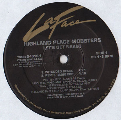 12" Single: Highland Place Mobsters - Let's Get Naked