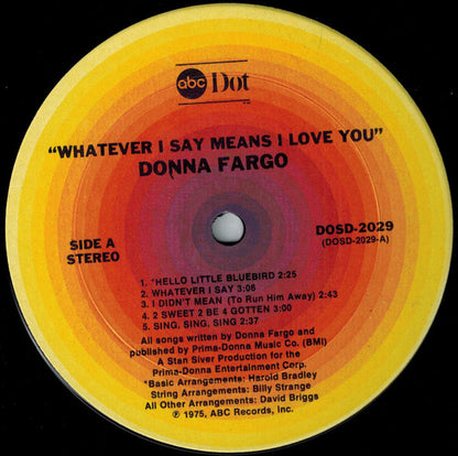 Donna Fargo - Whatever I Say Means I Love You