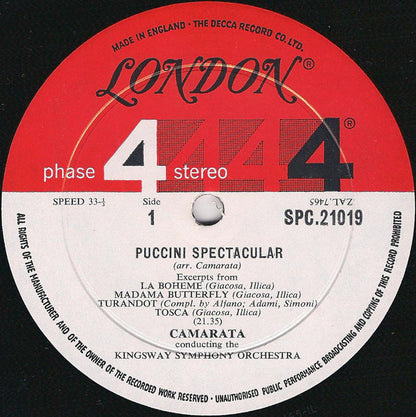 Giacomo Puccini, Tutti Camarata, The Kingsway Symphony Orchestra - Puccini Spectacular (Opera For Orchestra)