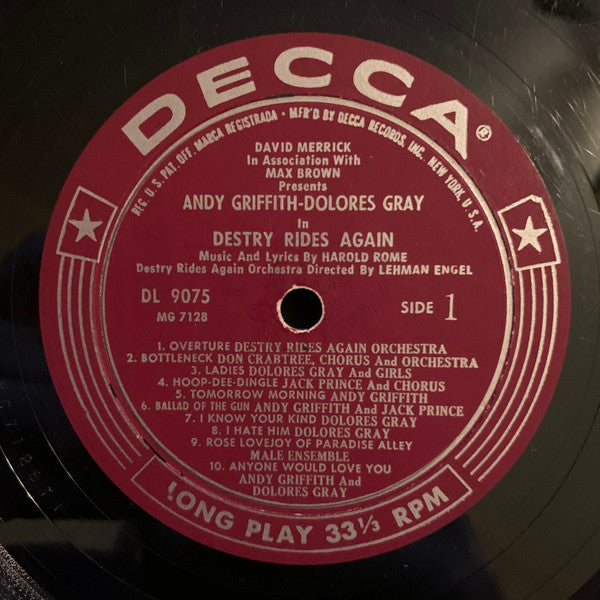 Andy Griffith, Dolores Gray - Destry Rides Again - The Original Cast Album