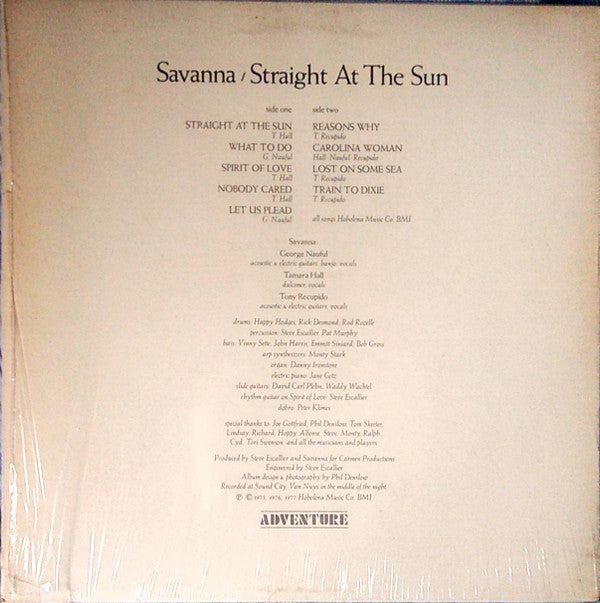 SEALED: Savanna (12) - Straight At The Sun