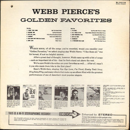 Webb Pierce - Webb Pierce's Golden Favorites