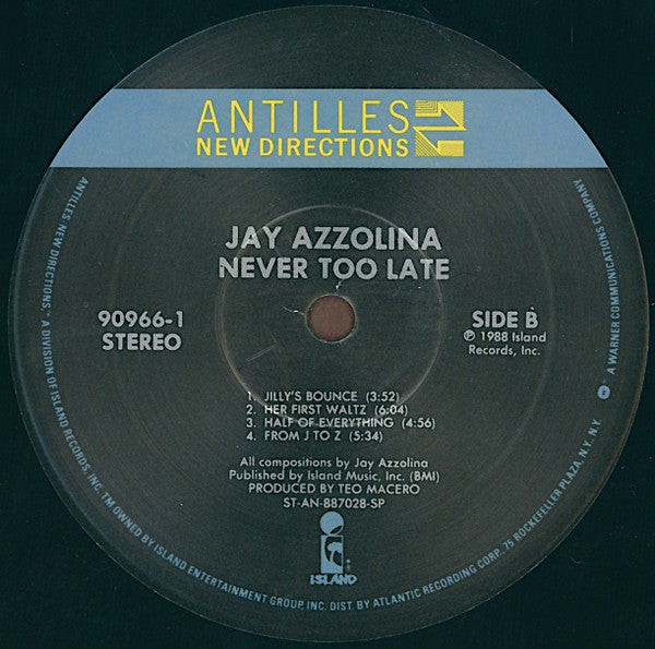 Jay Azzolina - Never Too Late