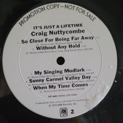 Craig Nuttycombe - It's Just A Lifetime
