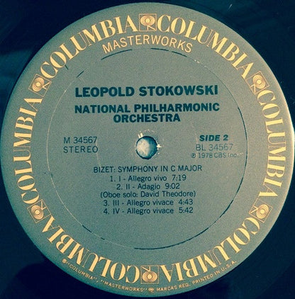 Leopold Stokowski, National Philharmonic Orchestra, Georges Bizet, Felix Mendelssohn-Bartholdy - Symphony In C / Symphony No. 4, "Italian"