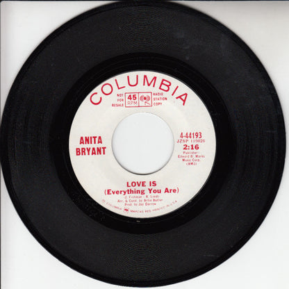 7" Single: Anita Bryant - Love Is (Everything You Are) / The Man In The Raincoat