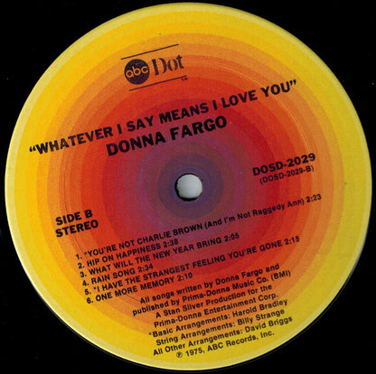 Donna Fargo - Whatever I Say Means I Love You