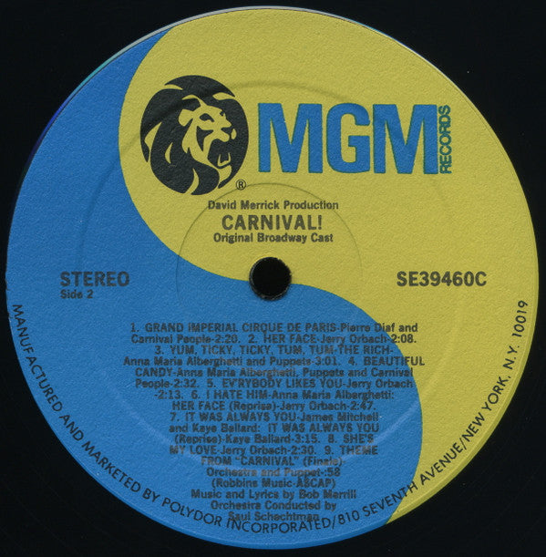 Carnival! Original Broadway Cast - Carnival!