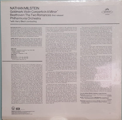 Karl Goldmark, Ludwig van Beethoven, Nathan Milstein, Harry Blech, Philharmonia Orchestra - Violin Concerto In A Minor / The Two Romances