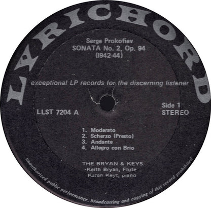 Sergei Prokofiev, Paul Cooper, Henri Dutilleux, The Bryan And Keys Duo - 20th Century Sonatas For Flute And Piano