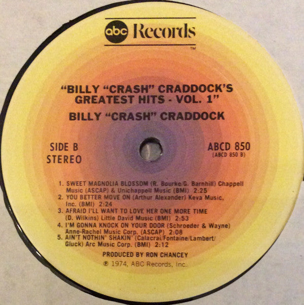 Billy 'Crash' Craddock - Greatest Hits - Volume One