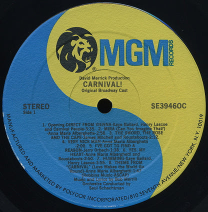 Carnival! Original Broadway Cast - Carnival!