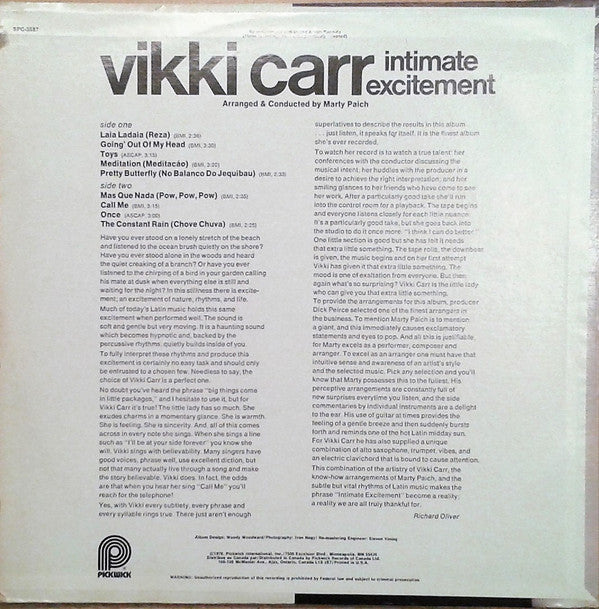 Vikki Carr - Intimate Excitement