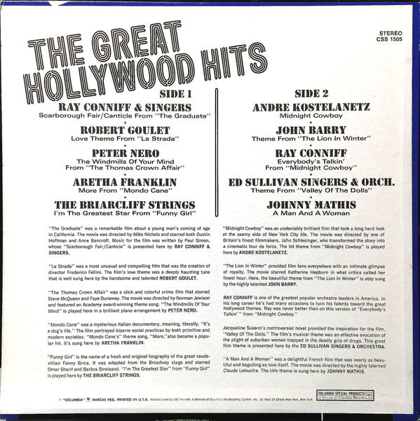 Various - The Great Hollywood Hits