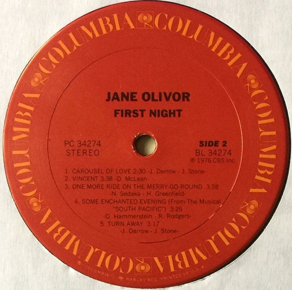 Jane Olivor - First Night