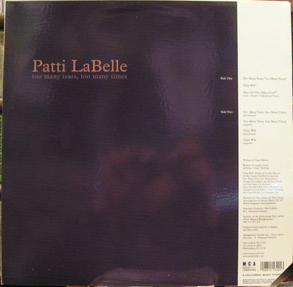 12" Single: Patti LaBelle - Too Many Tears, Too Many Times