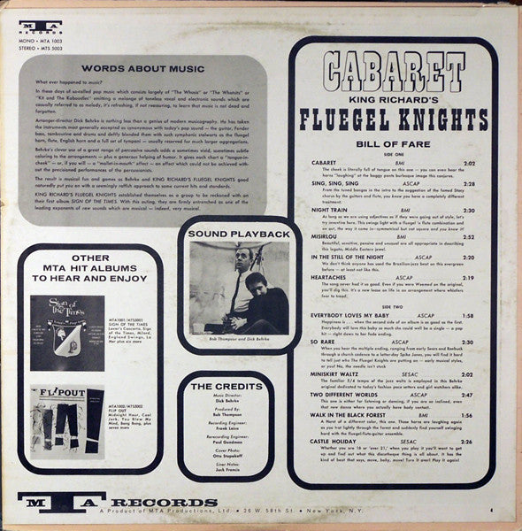 King Richard's Fluegel Knights - Cabaret