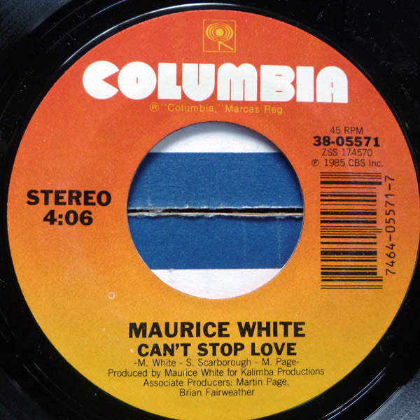 7": Maurice White - Stand By Me / Can't Stop Love