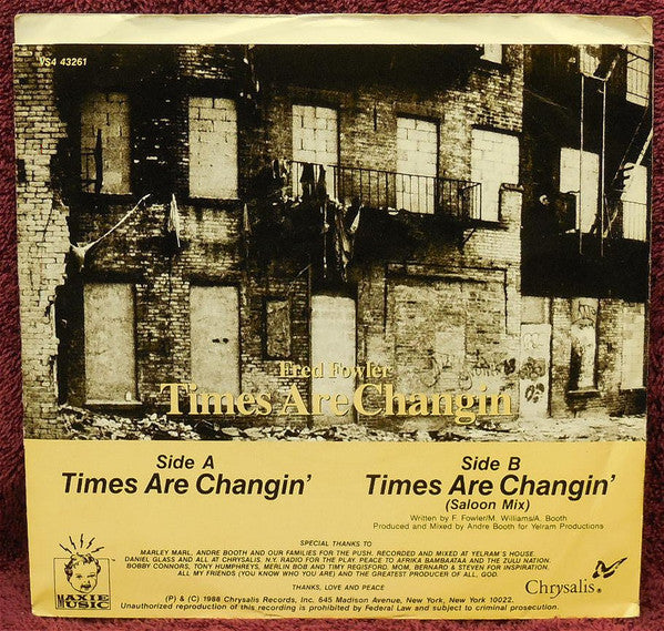 7": Fred Fowler - Times Are Changin'
