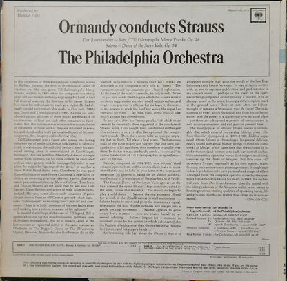 Richard Strauss, Eugene Ormandy, The Philadelphia Orchestra - Ormondy Conducts Strauss: Rosenkavalier Suite / Till Eulenspiegel / Salome's Dance