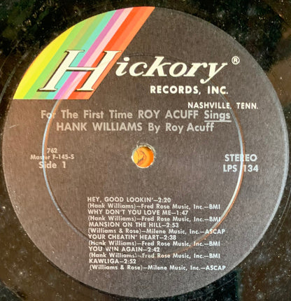 Roy Acuff - Roy Acuff Sings Hank Williams