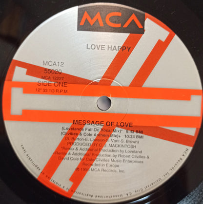 12" Single: Love Happy - Message Of Love