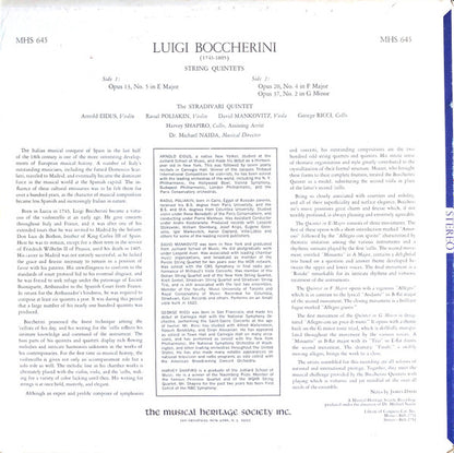 Luigi Boccherini, The Stradivari Quintet, Harvey Shapiro - String Quintets
