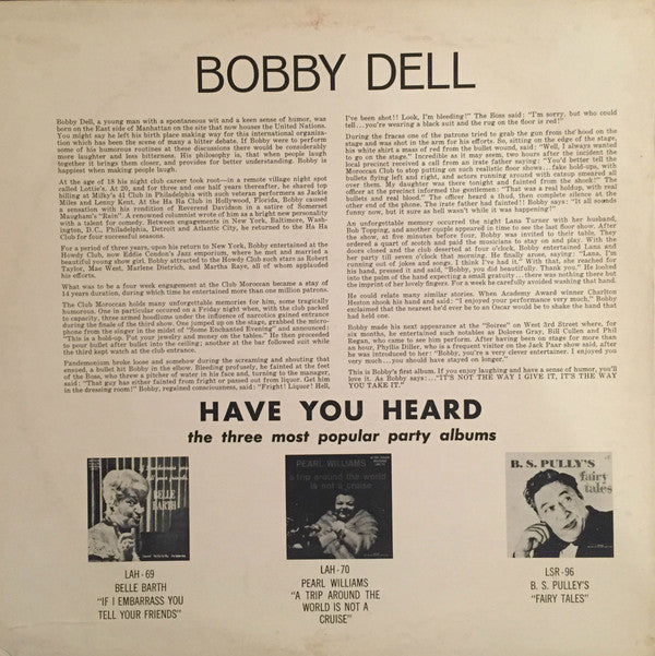 Bobby Dell - If I Insulted You; It Was Intentional