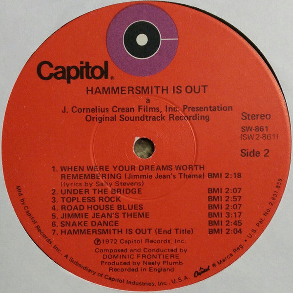 Dominic Frontiere - Hammersmith Is Out (Original Soundtrack)