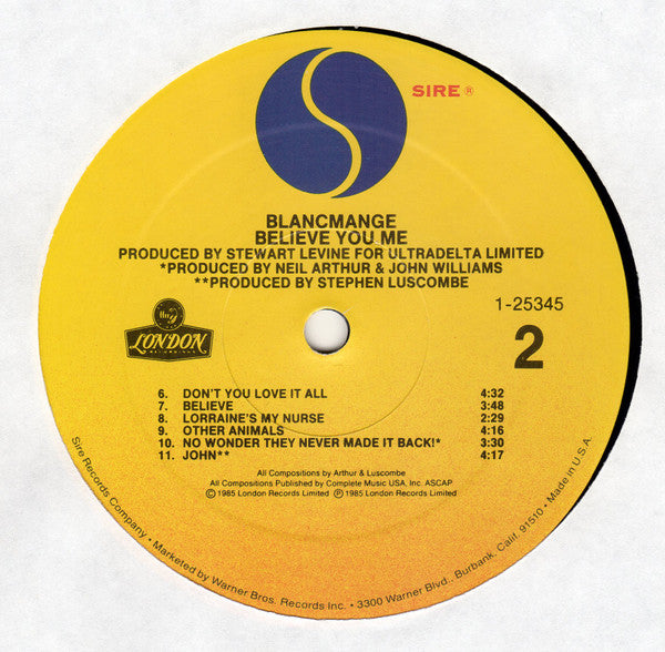 Blancmange - Believe You Me