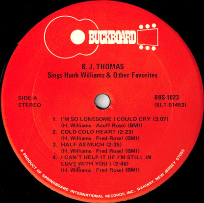 B.J. Thomas - Sings Hank Williams & Other Favorites