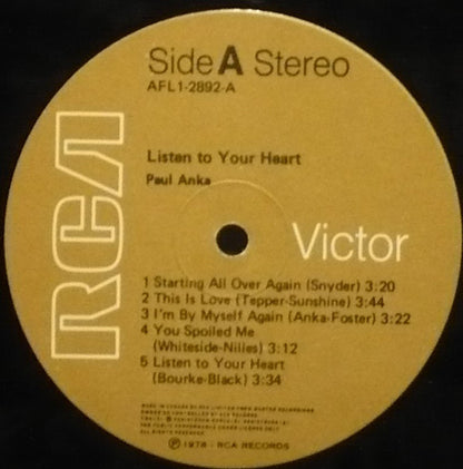 Paul Anka - Listen To Your Heart