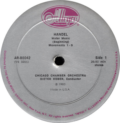 Georg Friedrich Händel, Chicago Chamber Orchestra, Dieter Kober - Water Music