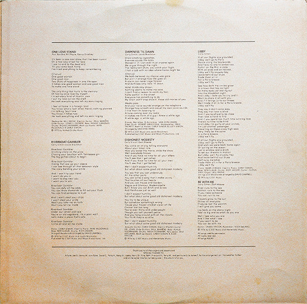 Carly Simon - Another Passenger