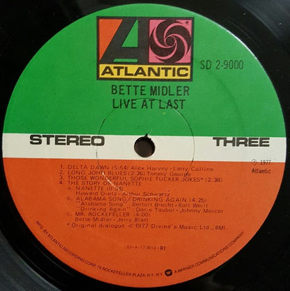 Bette Midler - Live At Last