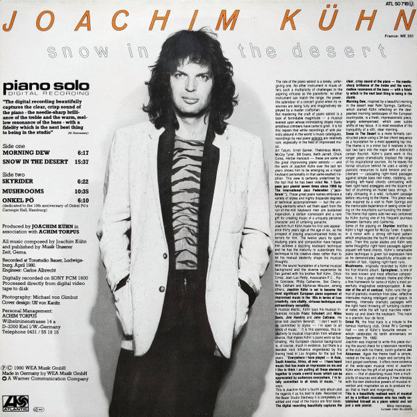 Joachim Kühn - Snow In The Desert