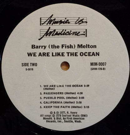 Barry Melton - We Are Like The Ocean