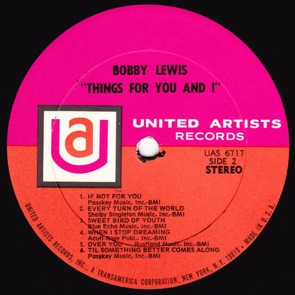 Bobby Lewis - Things For You & I