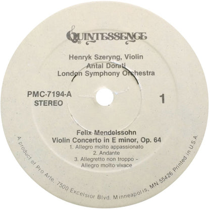 Robert Schumann, Felix Mendelssohn-Bartholdy, Henryk Szeryng, The London Symphony Orchestra, Antal Dorati - Violin Concertos