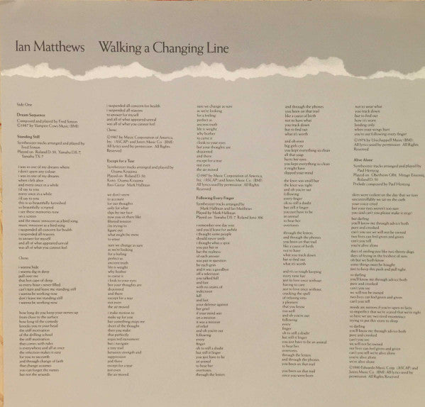 Iain Matthews - Walking A Changing Line