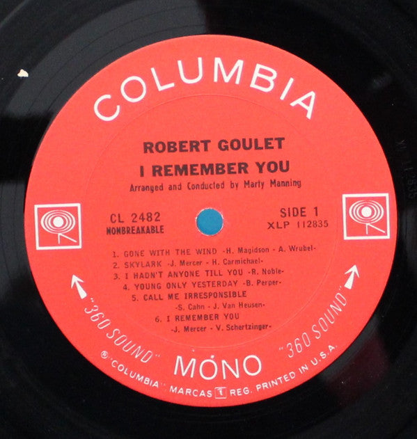 Robert Goulet - I Remember You