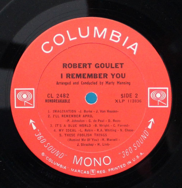 Robert Goulet - I Remember You