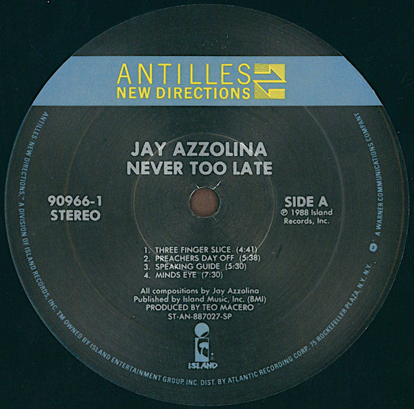 Jay Azzolina - Never Too Late