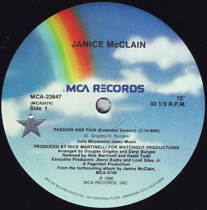 12" Single: Janice McClain - Passion And Pain