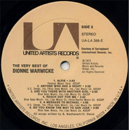 Dionne Warwick - The Very Best Of Dionne Warwicke