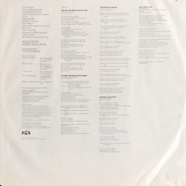 City Boy - The Day The Earth Caught Fire