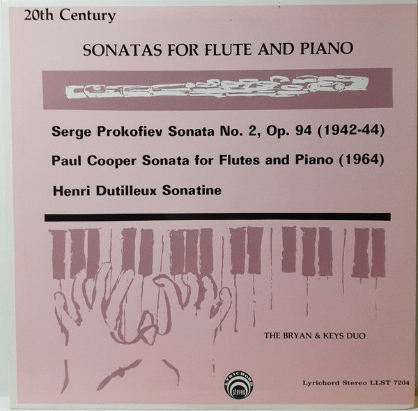 Sergei Prokofiev, Paul Cooper (5), Henri Dutilleux, The Bryan And Keys Duo - 20th Century Sonatas For Flute And Piano