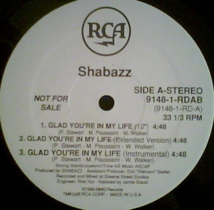 12" Single: Shabazz - Glad You're In My Life