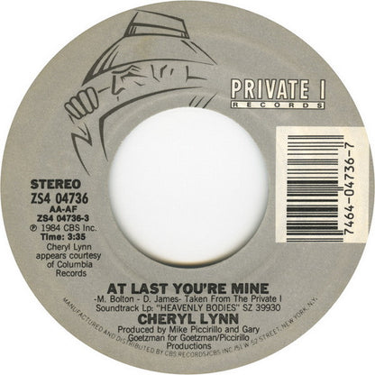 7" Single: Cheryl Lynn - At Last You're Mine