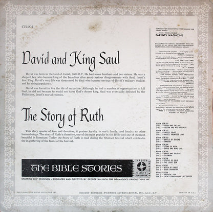 Leif Erickson - Bible Stories Volume VI: The Story Of Ruth / David And King Saul